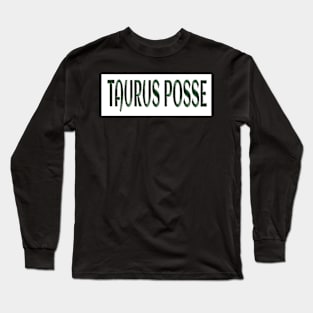 Taurus Posse - Emerald Green Effect - White Background - Front Long Sleeve T-Shirt